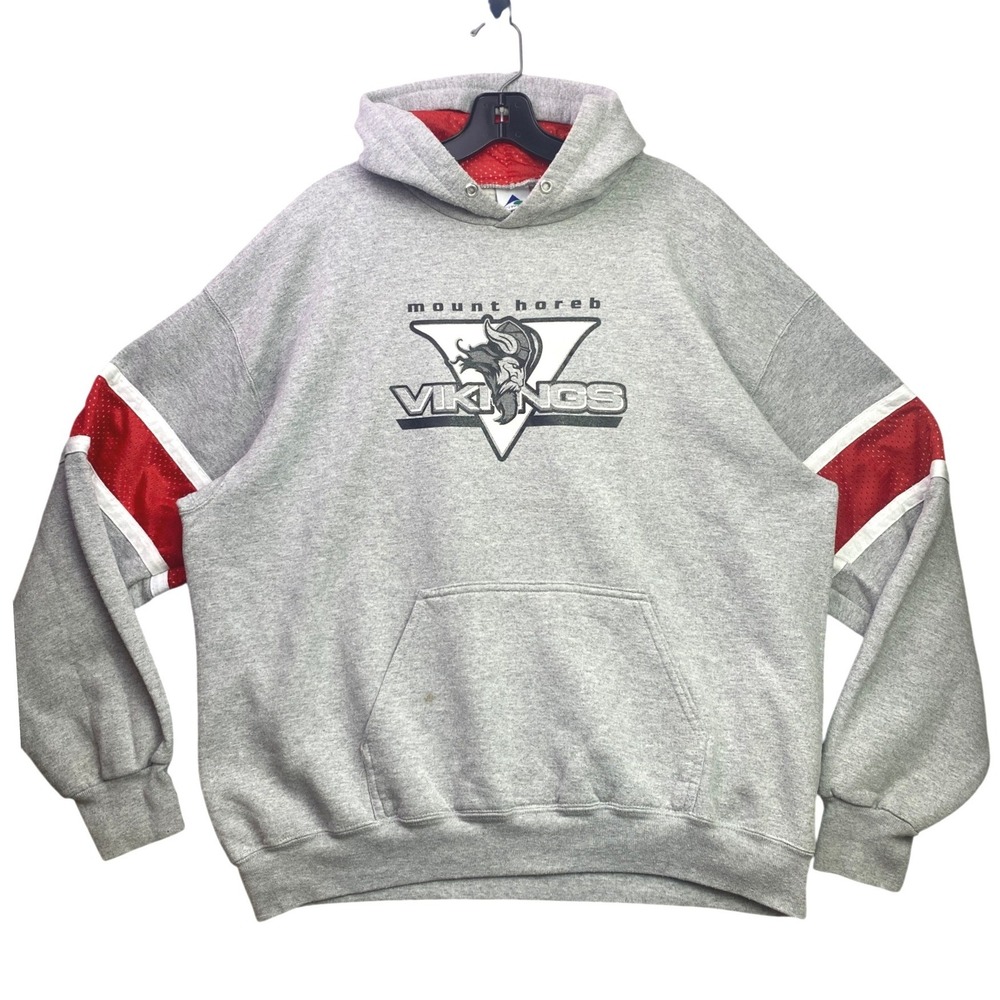 Augusta Sportswear Hoodie Mens Extra Large Vikings Athleisure Pull Over Mt Horeb